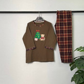 بلوز شلوار ست راحتی تدی شلوار آزاد نوار دوزی خوشگل