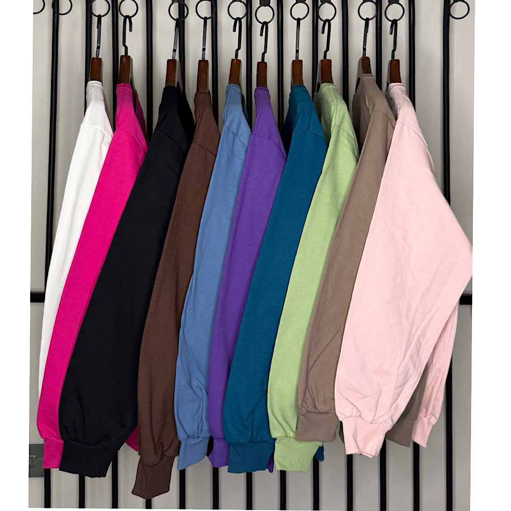 بلوز دورس نخ پنبه زنانه قواره دار گلدوزی پاییزی ۱۰ رنگ خوشگل وش‌اد