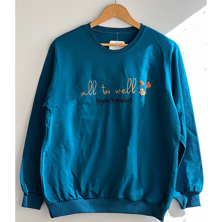 بلوز دورس نخ پنبه پاییزی سبزآبی