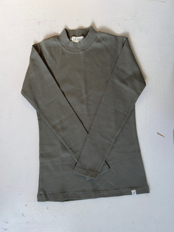 بلوز یقه ایستاده کبریتی سبز یشمی