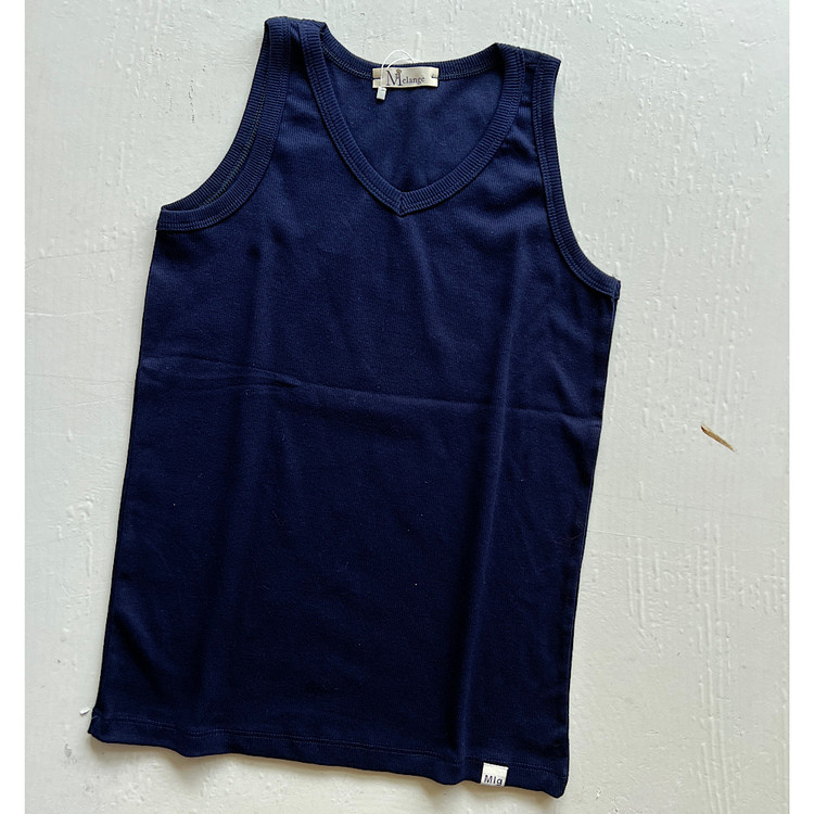 تاپ یقه هفت کبریتی زنانه رنگ سورمه ای