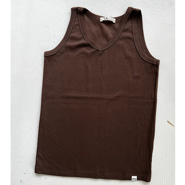 تاپ یقه هفت کبریتی زنانه رنگ شکلاتی