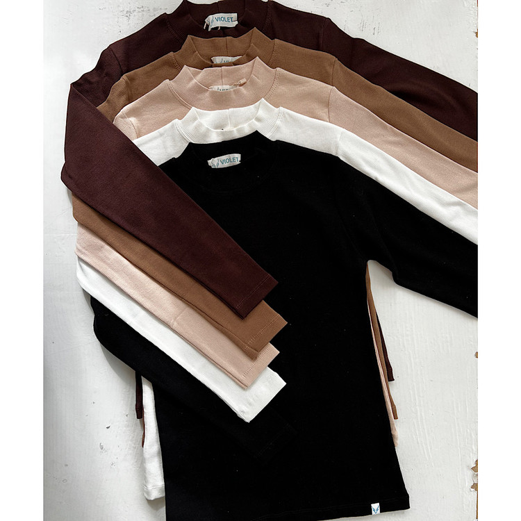 بلوز یقه ایستاده کبریتی زنانه جنس نخ و پنبه رنگ های نود