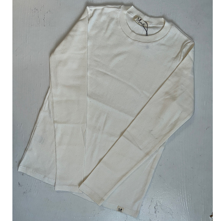 بلوز کبریتی زنانه یقه گرد زنانه سفید