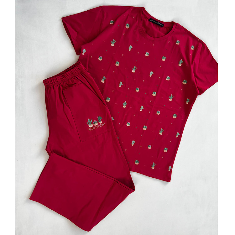 تیشرت شلوار ست راحتی زنانه نخ پنبه عالی با قیمت عالی و جنس تضمینی رنگ سرخابی صورتی طور خیلی خوشگلتر از عکسه