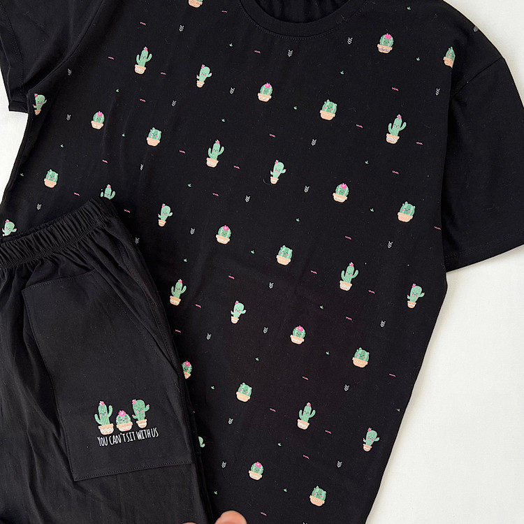 تیشرت شلوار ست راحتی نخ پنبه زنانه پارچه عالی با دوخت عالی تضمینی