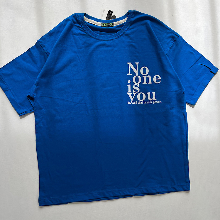 تیشرت باکسی آستین پاکتی نخ وپنبه درجه۱ اسپرت رنگو ببین آبی کاربنی خوشگل نرم با کیفیت خوش دوخت